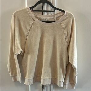 Suzi Kondi Cream Textured Sweatshirt and harem pants